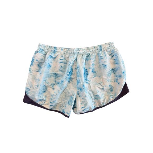 Under Armour Women’s Running Shorts Blue Tie Dye Active Gym Workout Liner Small - Picture 6 of 9